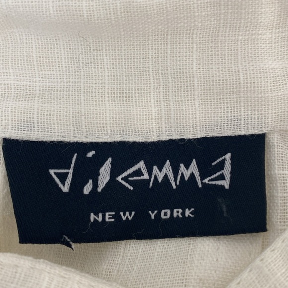 Boho Art to Wear Button Down Top Organic Cotton Hand Painted One Size - Picture 12 of 14